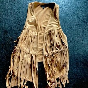 Suede Fringe Vest